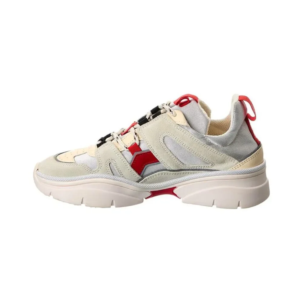 Isabel Marant Kindsay Mesh & Suede Sneaker, Beige - Picture 2 of 5
